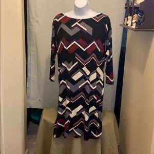 Lauren Ralph Lauren Dress Sz6 Geometric Print